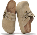 Project Cloud Womens Suede Clogs Platform Sandals - Memory Foam