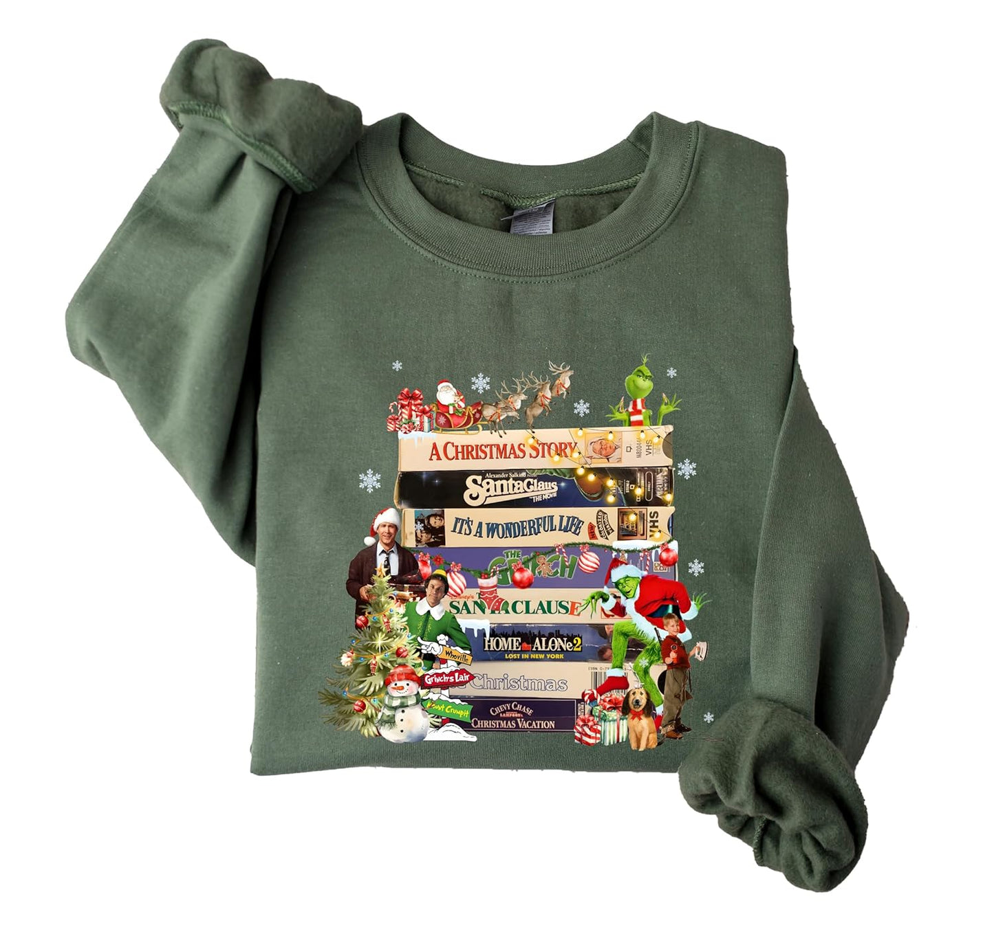 Cozy Handmade Christmas Movie Sweatshirt