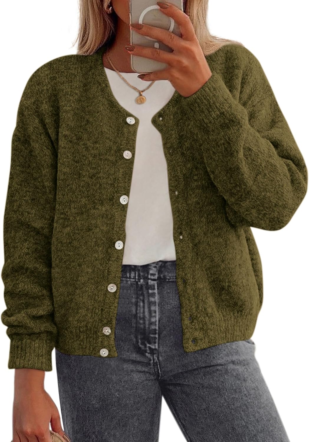 PRETTYGARDEN Fall Long Sleeve Cardigans for Women Trendy Style