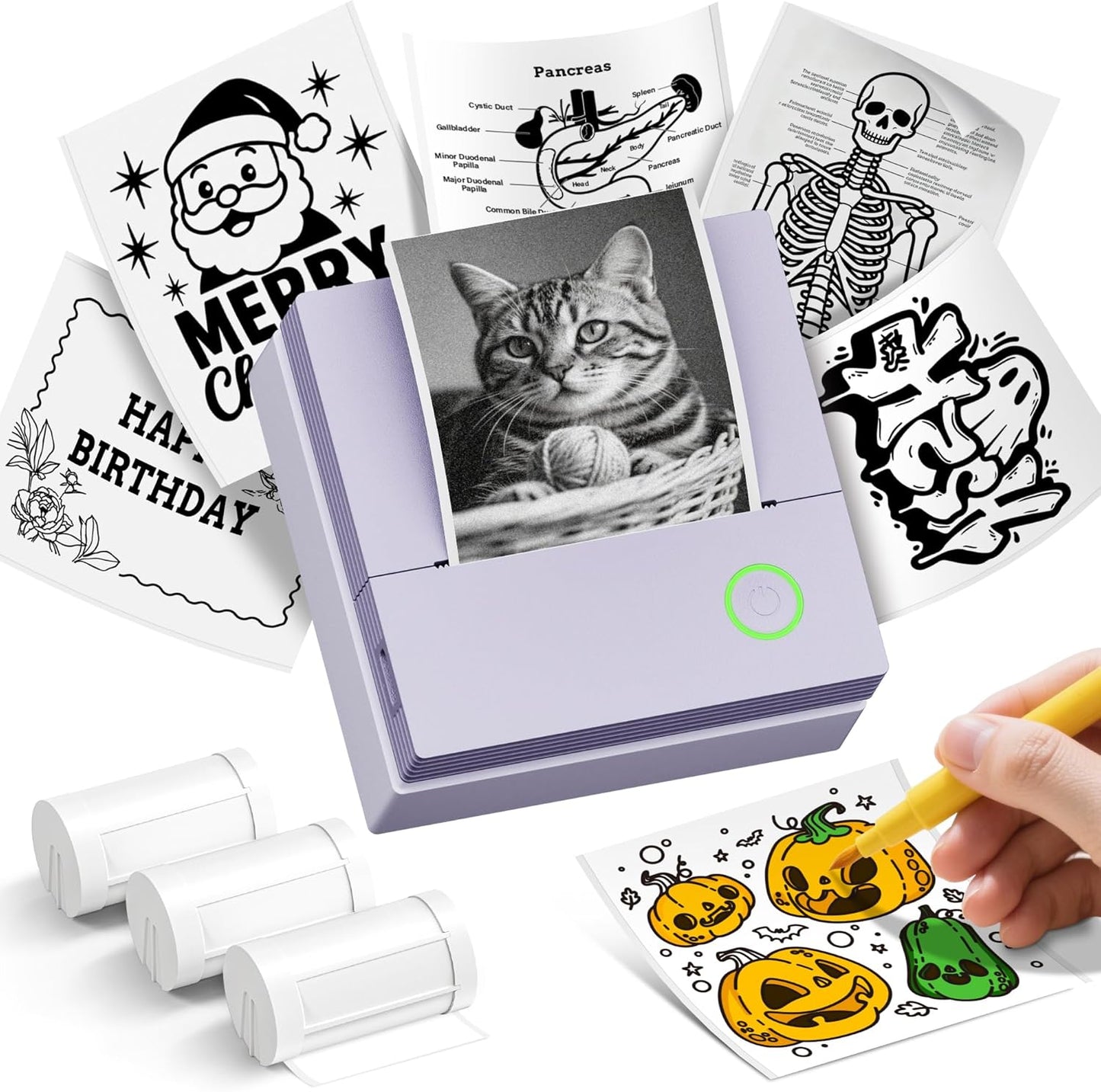 Portable Mini Sticker Printer PM290C for DIY Projects and Gifts