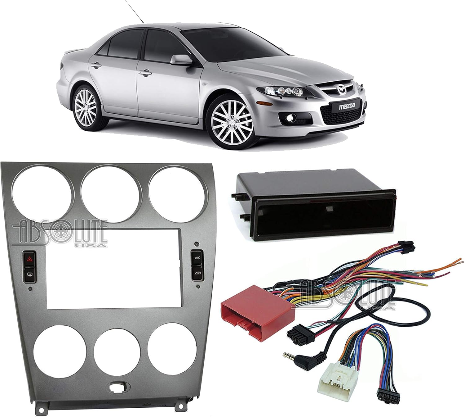 2003-2005 Mazda 6 Double ISO DIN Radio Install Kit Review