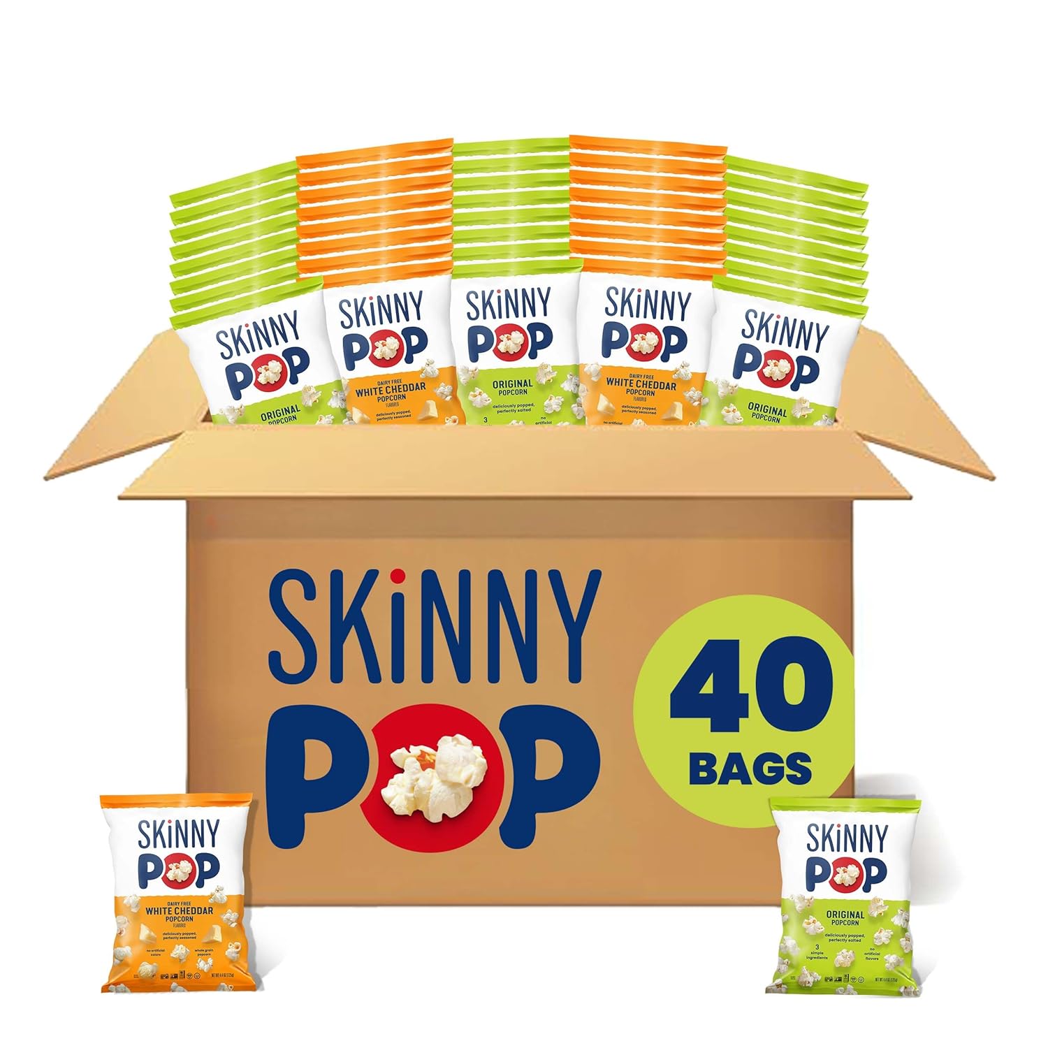 SkinnyPop Variety Pack - Gluten Free & Non-GMO Snack Bags