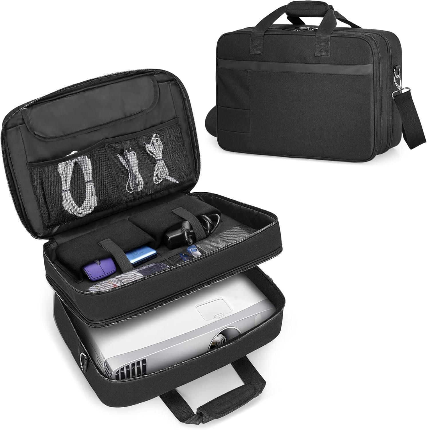 CURMIO Projector Carrying Case for Epson and Major Projectors