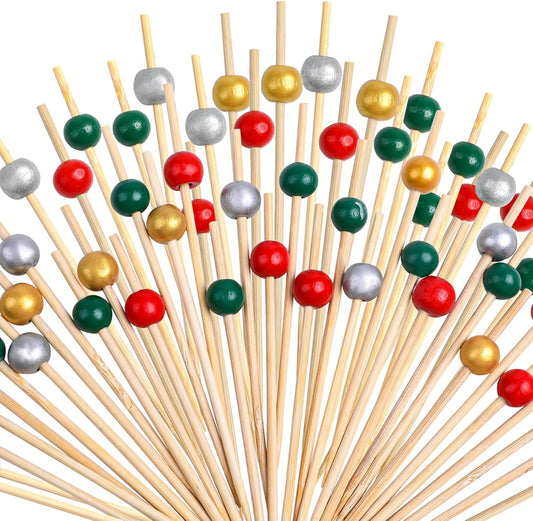 200pcs Festive Cocktail Picks - Perfect for Christmas 