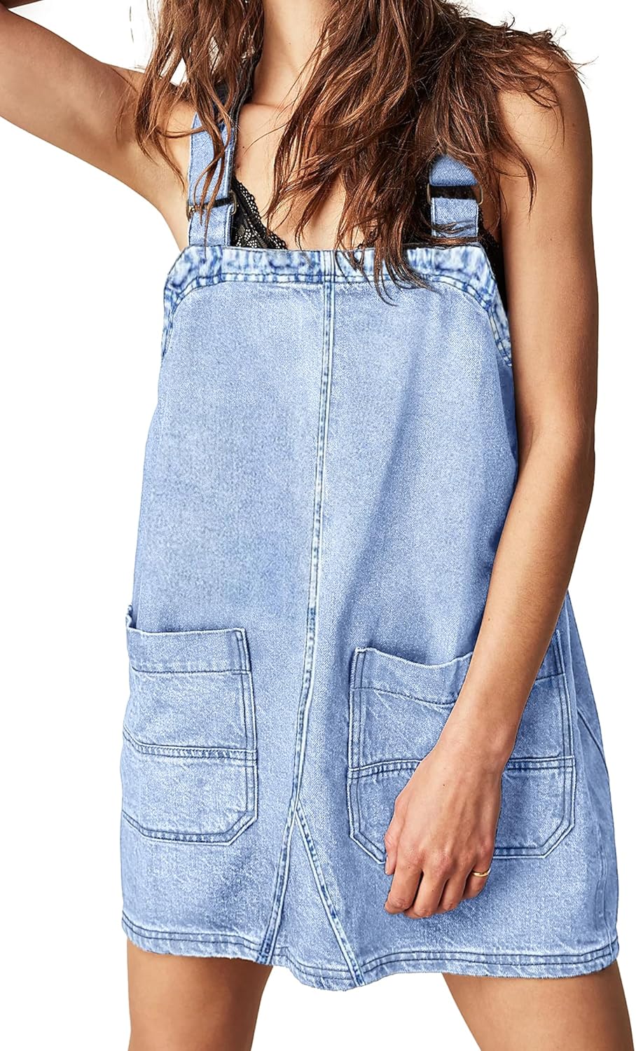 Womens Denim Overalls Dress for Casual Summer Style and Comfort