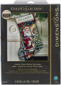 Counted Cross Stitch Candy Cane Santa Stocking Kit - Personalized