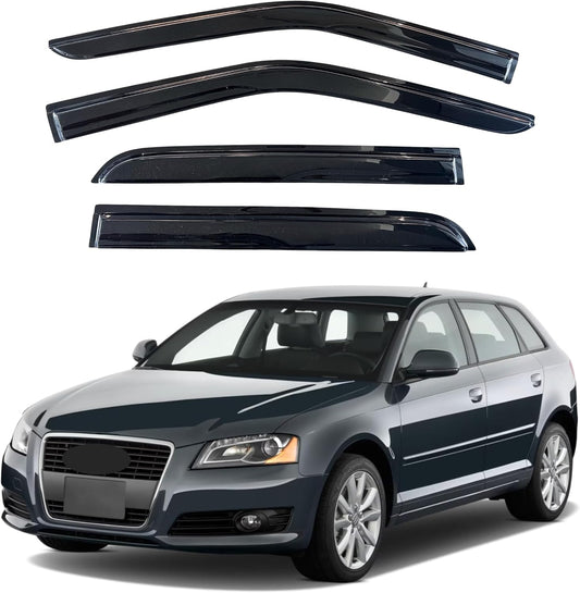 KPY Window Visor Rain Guard for Audi A3 Hatchback 2003-2013