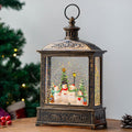 Snow Globe Lantern with Music & Timer - Lighted Snowman Choir