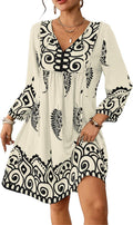 Bohemian Floral Swimwear Cover Up Dress - Lightweight Beach Mumu