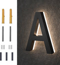 8 Inch Backlit LED House Number A - Modern Illuminated Address