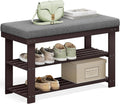 SONGMICS Bamboo Shoe Rack with Bench for Stylish Home Organization