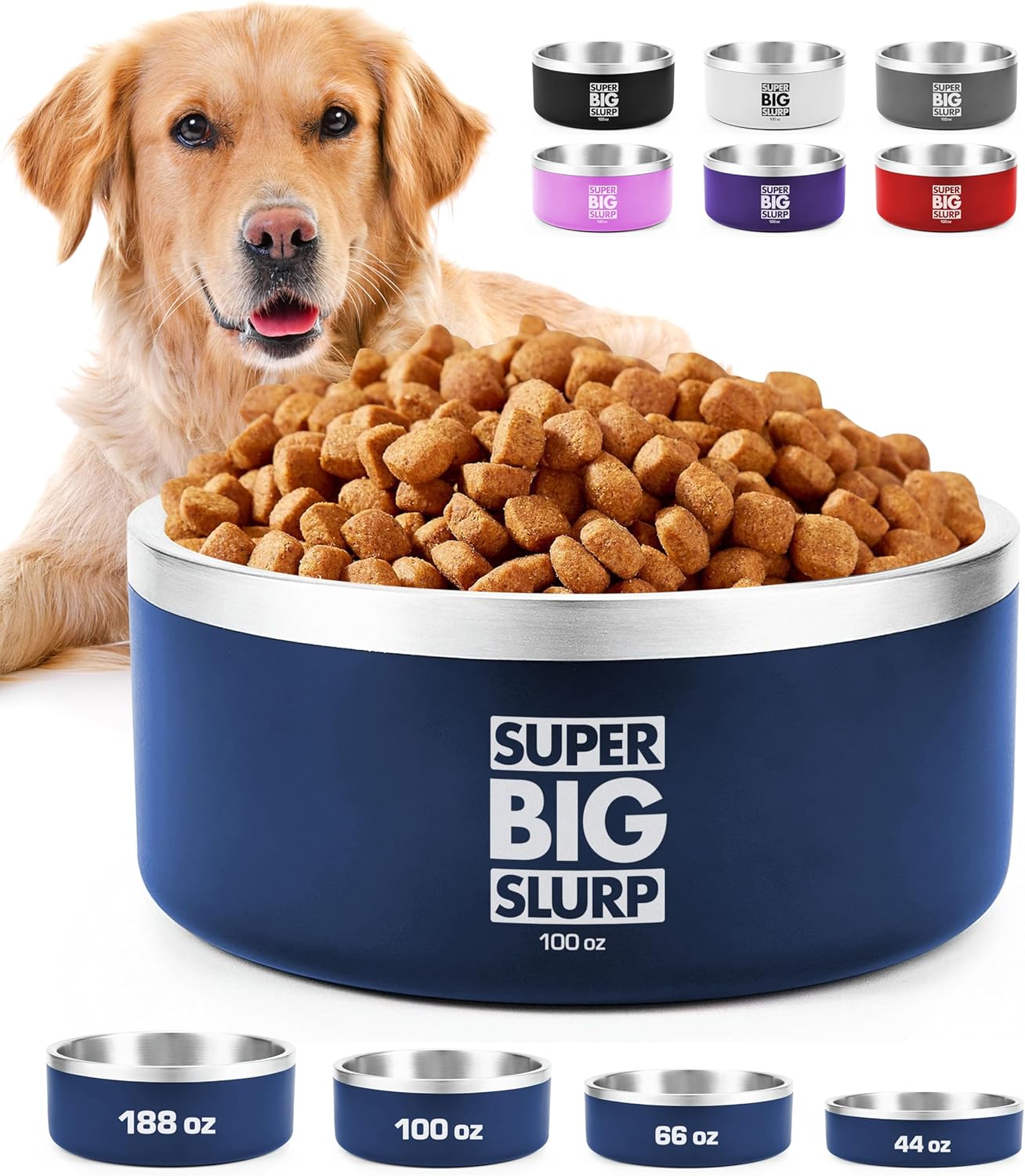 Tuff Pupper Heavy Duty Insulated Stainless Steel Dog Bowl