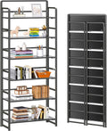 4NM No-Assembly 6 Tiers Folding Bookshelf for Home Office
