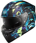 KYPARA Motorcycle Dual Visor Flip Up Modular Full Face Helmet - DOT