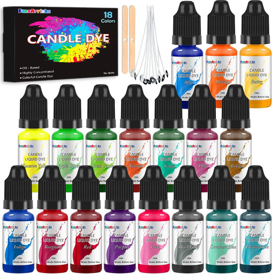 Vibrant DIY Candle Dye Set - 18 Natural Colors - FansArriche