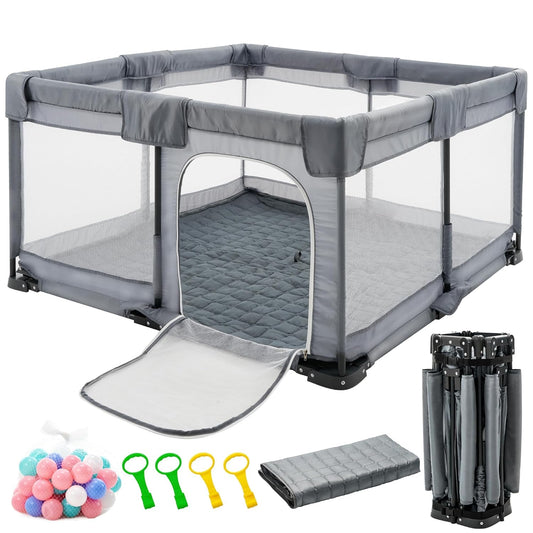 Foldable Baby Playpen: Portable Fun Zone for Kids (50X50)