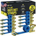 DC Cargo Mall E Track Ratchet Straps 2 x 20 in (Pack of 10) - Heavy
