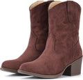 Cowgirl Short Suede Ankle Boots for Women - Pointed Toe Classic