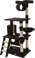 62 in Tall Cat Tree - Multi-Level Cat Tower with Condo & Hammock
