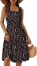 ZABERRY Cute Floral Midi Dress for Women Perfect for Summer Days
