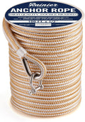 Boat Anchor Rope Double Braided Nylon Anchor Line - Durable & Soft