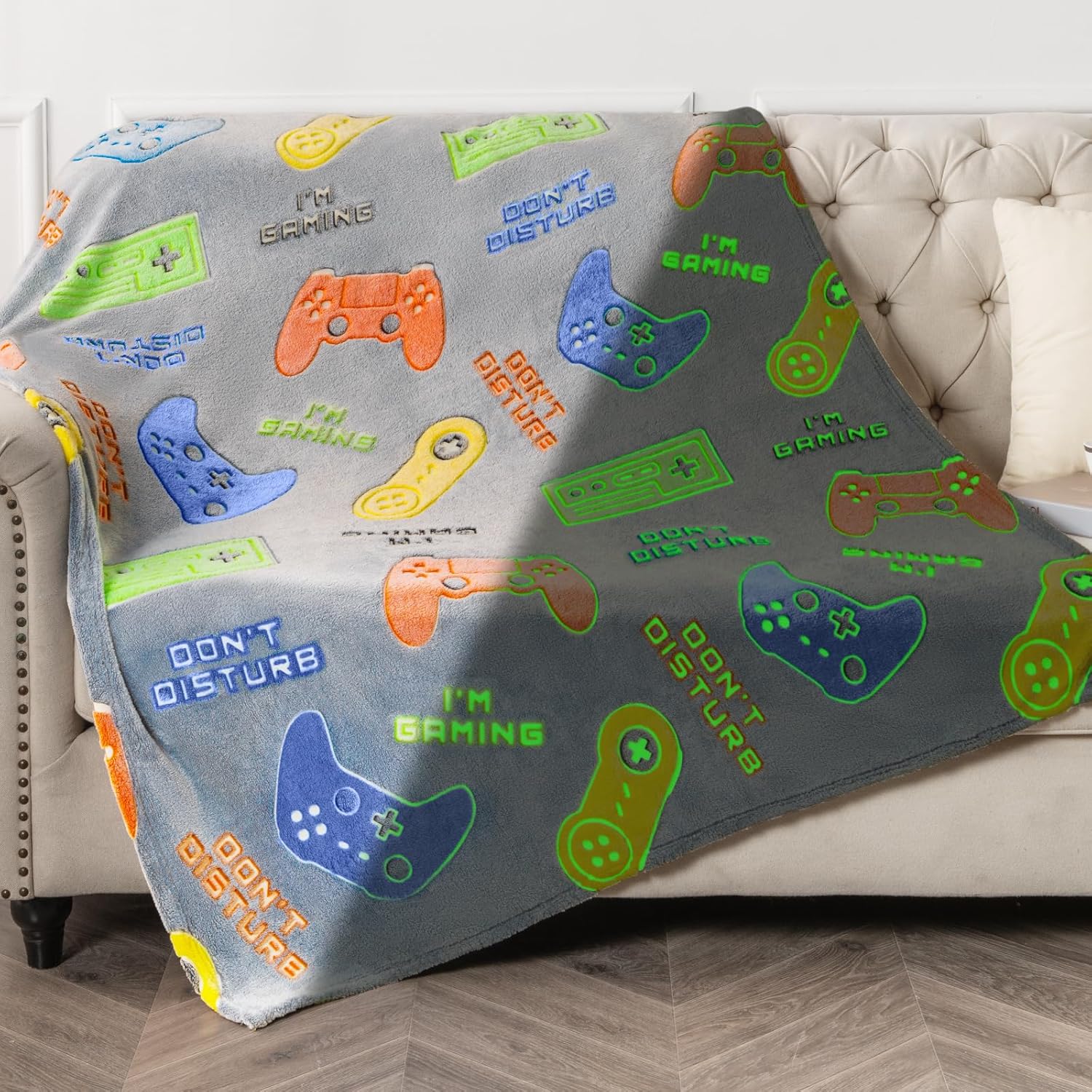 Light up Their Gaming World with Glow in The Dark Gamer Blanket!