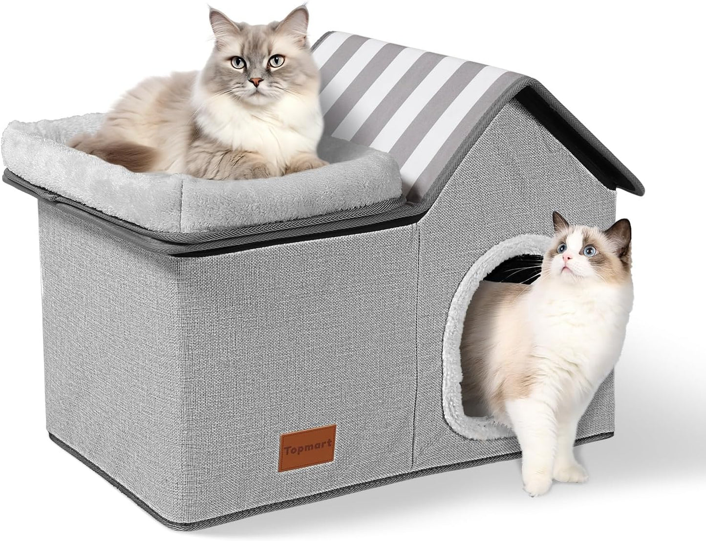 Cozy 2-in-1 Cat Condo & Bed by Topmart