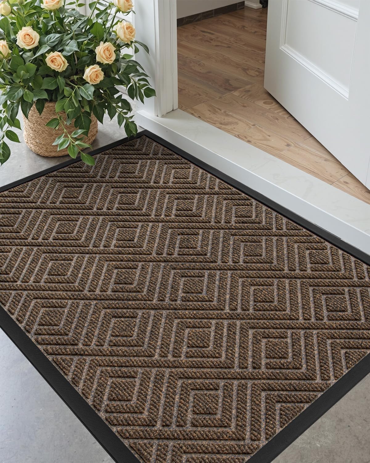 DEXI Heavy Duty Rubber Backed Doormat for Outside Entrance