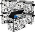 5 Pack Collection Comic Book Storage Boxes - Collapsible Short Box