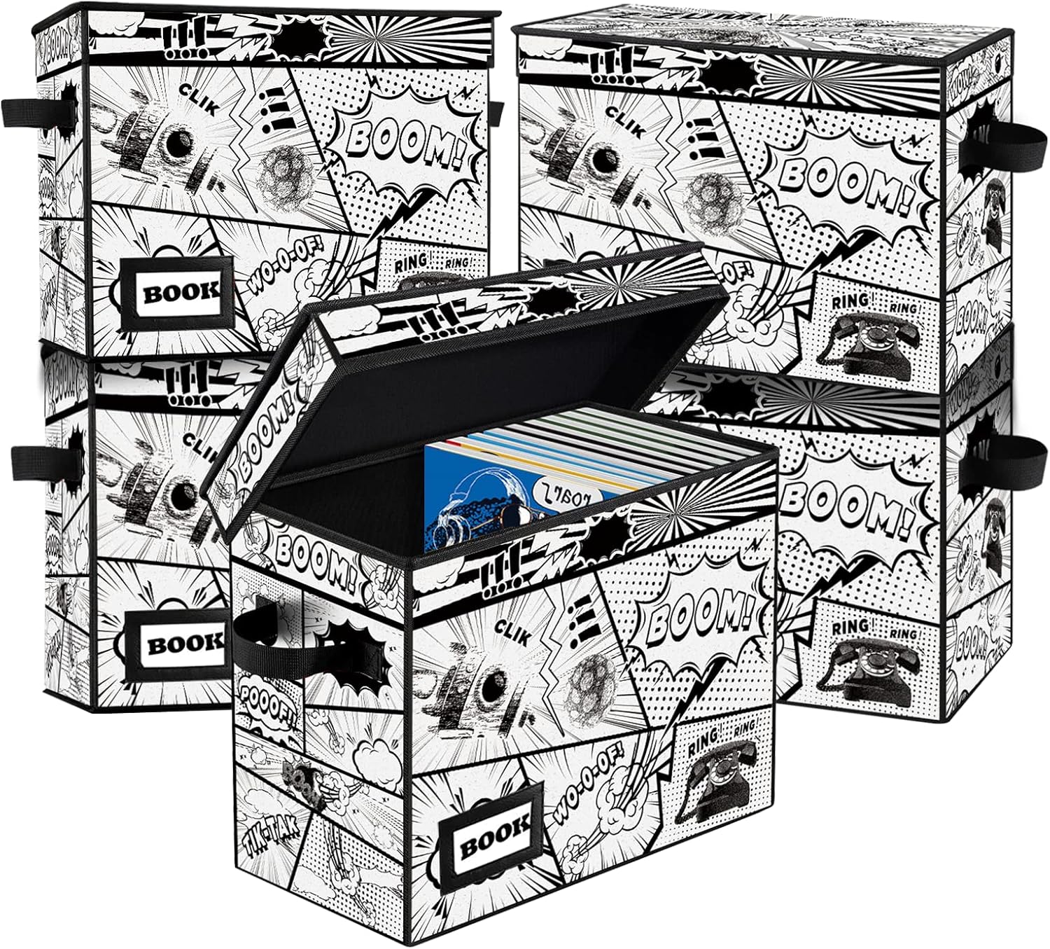 5 Pack Collection Comic Book Storage Boxes for Organizing Comics