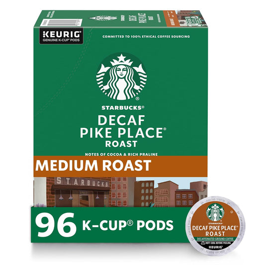Starbucks K-Cup Coffee Pods Decaf Pike Place Roast 100% Arabica