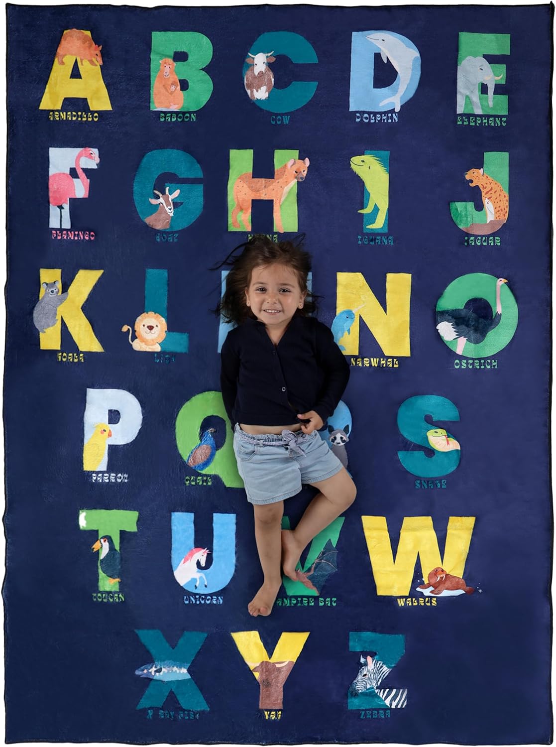 ABC Rug for Kids XL 80in x 60in - Perfect for Learning Fun