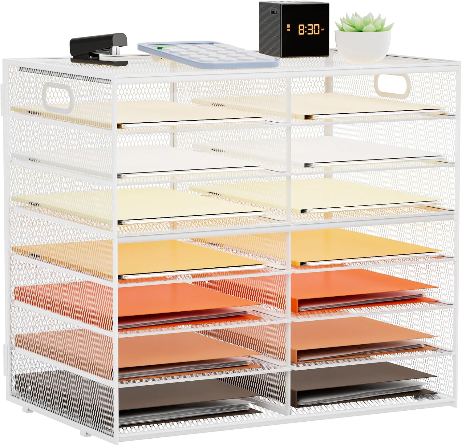 Marbrasse 8 Tier Desktop Literature Organizer for Home Office
