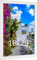 18x24 Wood Frame White Natural Woodgrain - Rustic 18 x 24 Picture