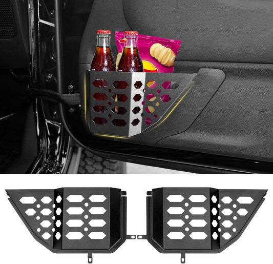 Metal Front Door Storage Box Pockets for Jeep Wrangler JK JKU