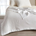 100% Cotton Waffle Weave King Blanket - Lightweight Breathable