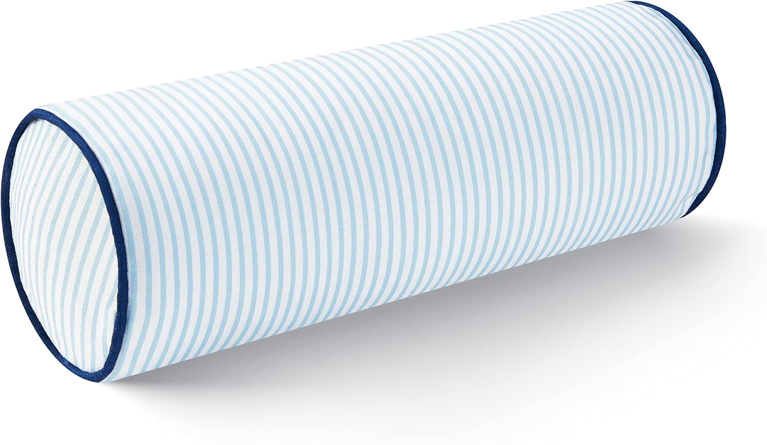 Coastal Hampton Style Bolster Pillow Cover for Indoor Outdoor