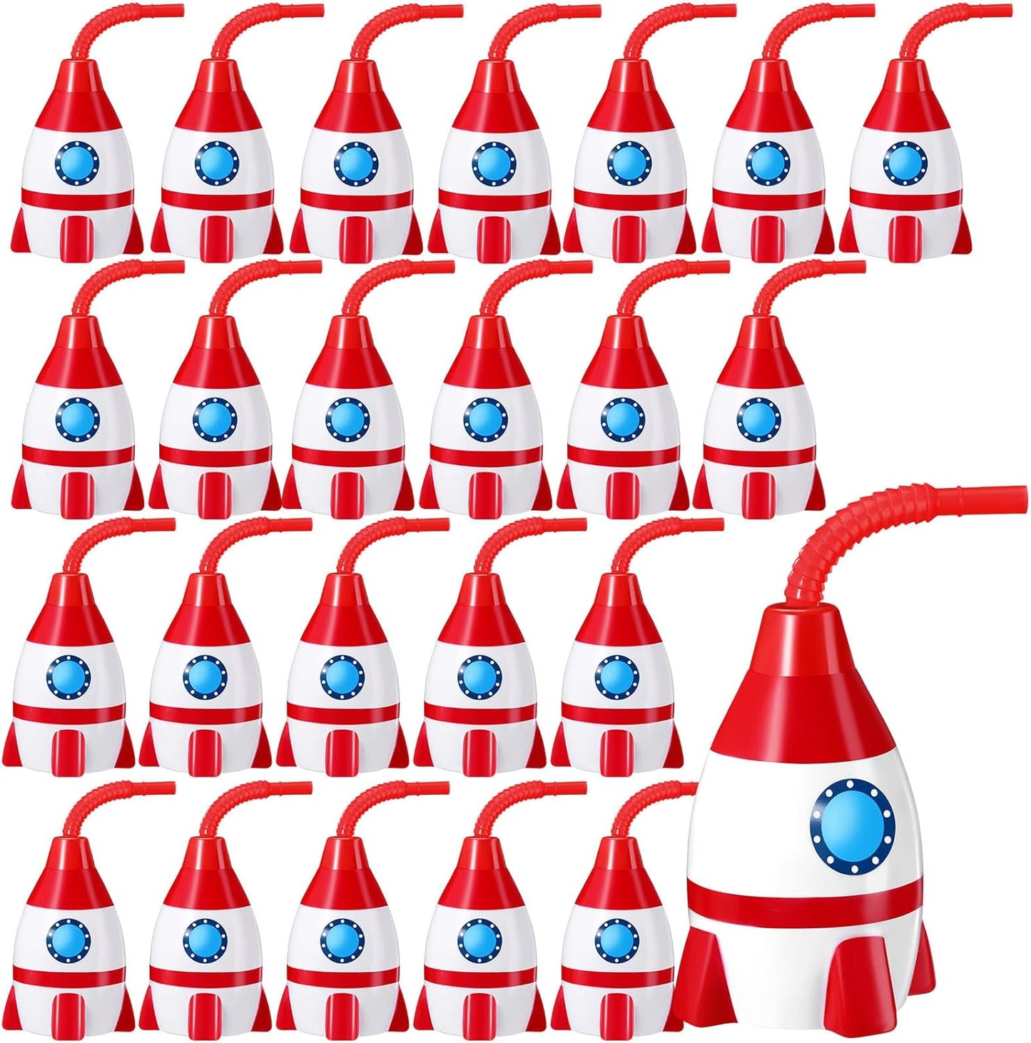 Rocket Shape Cups for Kids Birthday Parties - 24 Set of Fun
