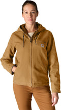 Carhartt Women's Loose Fit Washed Duck Sherpa Lined Jacket - Warm