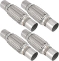 2 x 6 in Stainless Steel Exhaust Flex Pipe 4 Pack - Heavy Duty