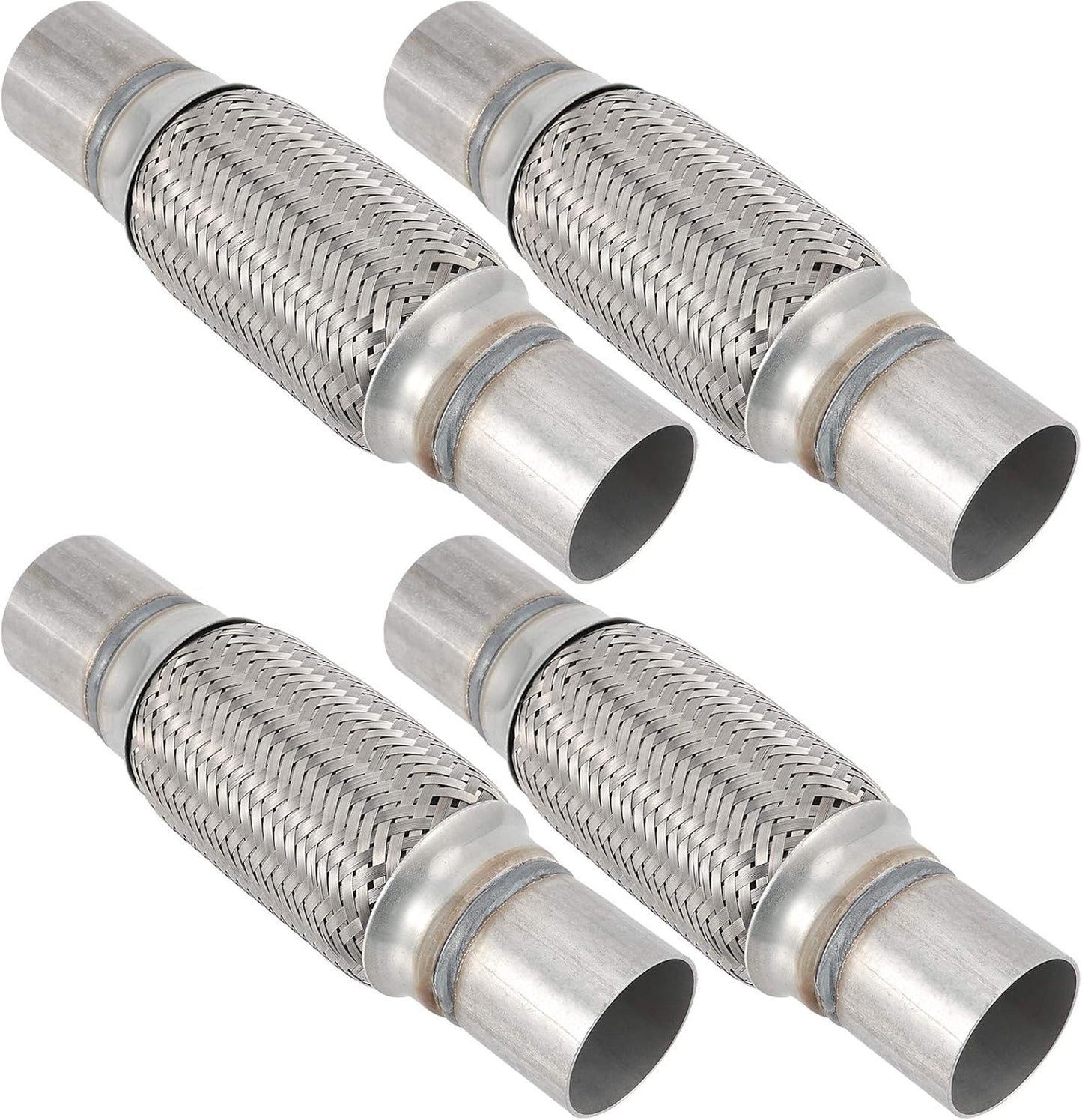 Durable 2 x 6 Inches Stainless Steel Exhaust Flex Pipe 4 Pack