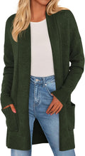 Women's Open Front Long Cardigan - Cozy Knit Sweater, Sizes S-XXL