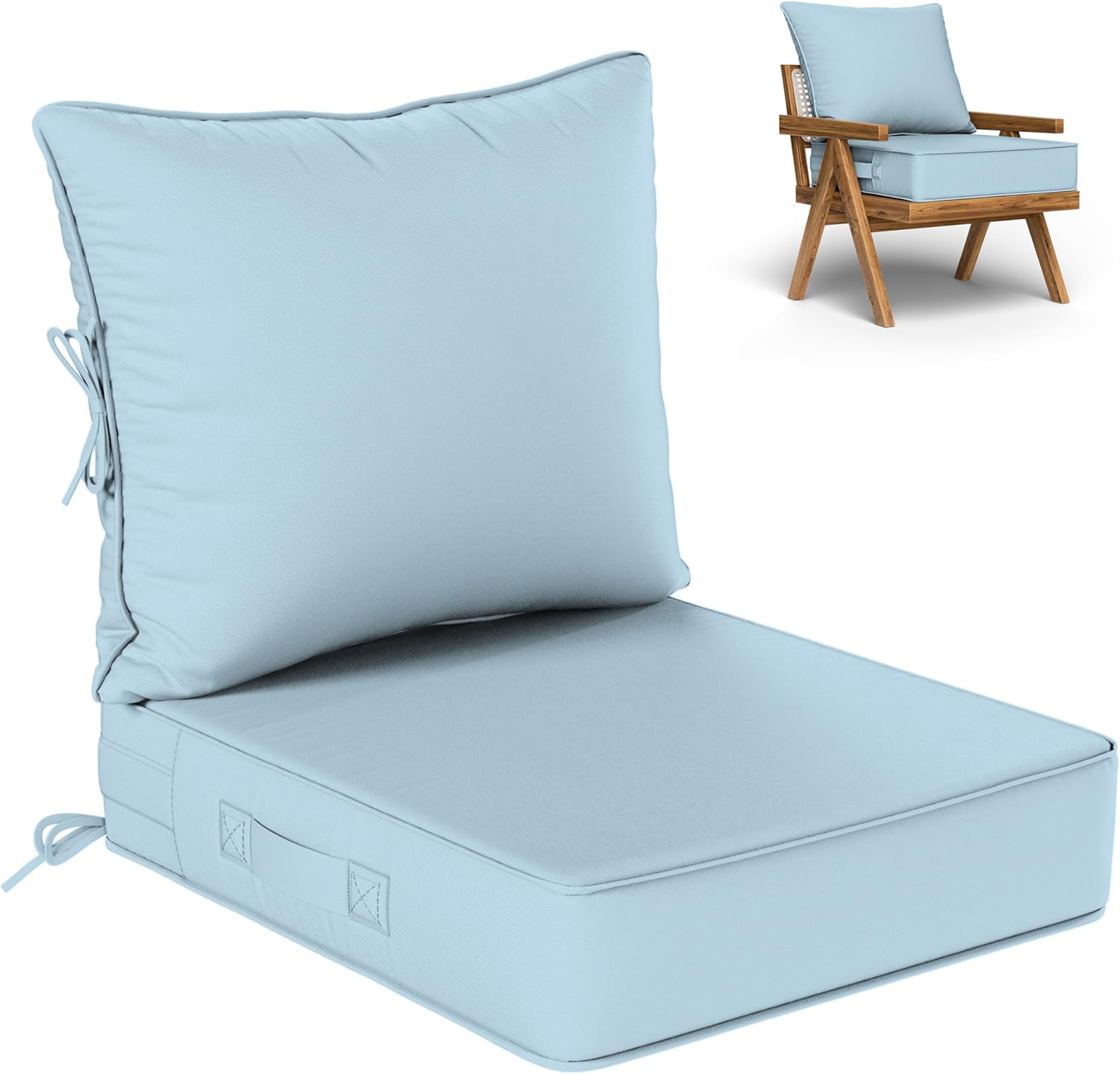 Outdoor Seat Cushion Set for Patio Furniture - Waterproof & Durable