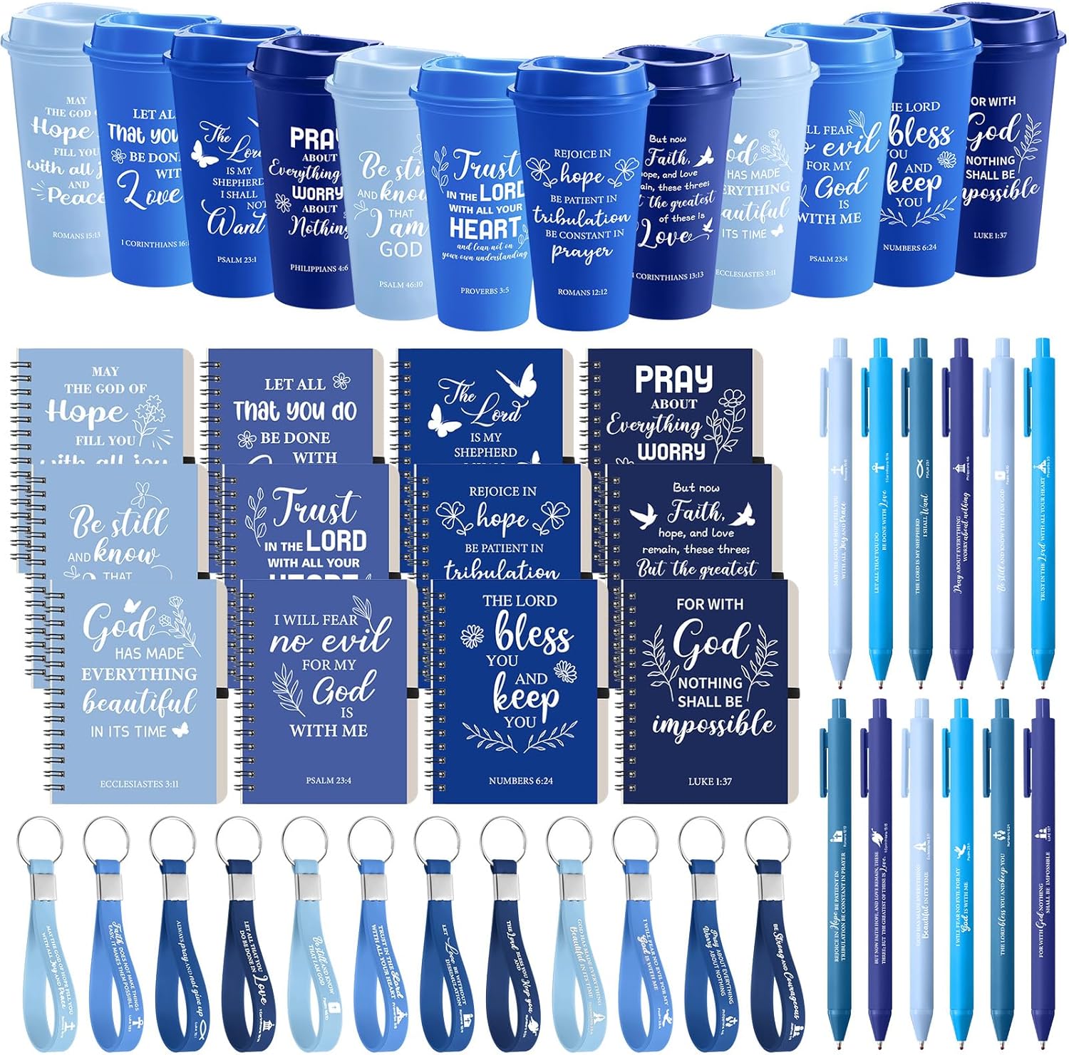 Christian Gifts Bulk Set with Coffee Cups and Notebooks for All