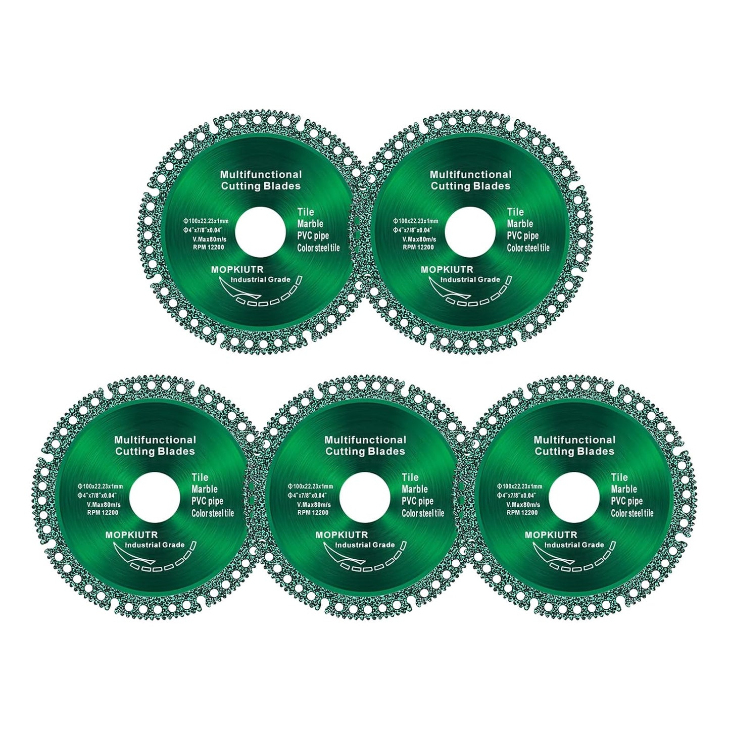 5-Pack Indestructible 4 Cutting Discs - Smooth, Precise Cuts
