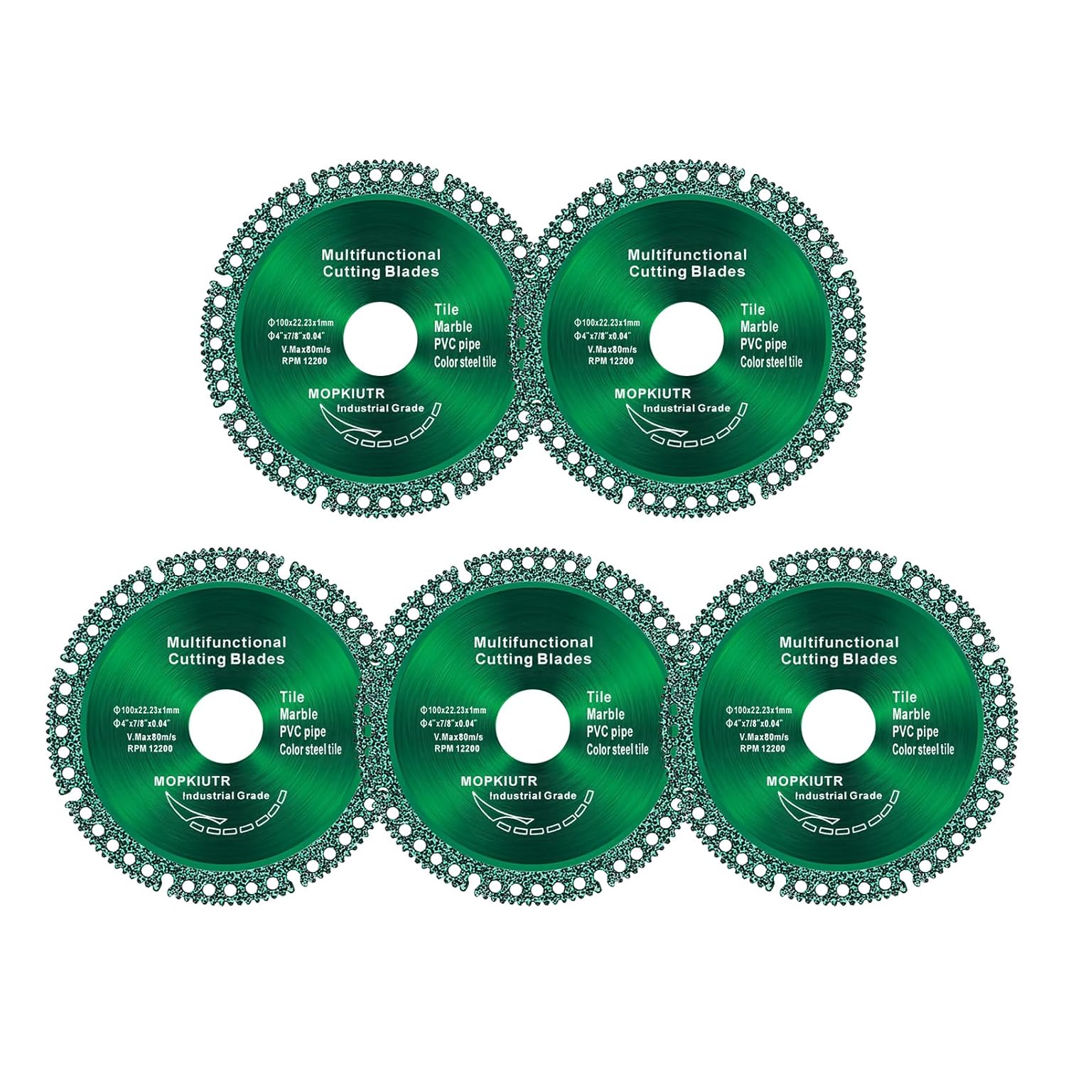 5-Pack Indestructible 4 Cutting Discs - Smooth, Precise Cuts