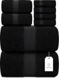 Luxury Bath Towel Set of 8 - 100% Turkish Cotton Towels