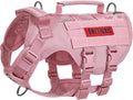 No Pull Small Dog Harness Pink XS - Tactical Mesh Vest for Walking