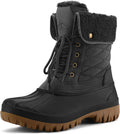 Women's Waterproof Snow Boots Insulated Mid Calf Duck Boots - Warm