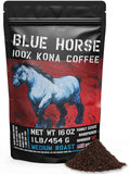 Blue Horse 100% Kona Coffee - Authentic Hawaiian Medium Roast